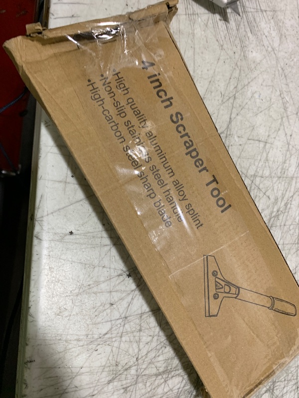 Photo 1 of Razor Blade Scraper, 4 inch Scraper Tool with 10PCS Extra Metal Blades, Large Cleaning Razor Scraper, Floor Scraper, Glass Stove top Scraper, Window Scraper for Paint, Gum, Glue Remover
