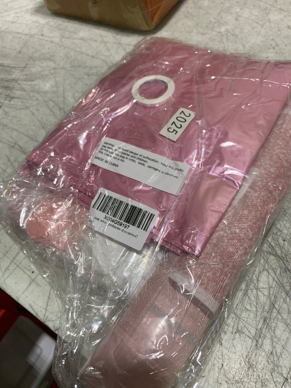 Photo 1 of Pink Graduation Decorations, Pink Graduation Party Decorations 2025, 28 Pcs Congrats Grad Include Proch Banner, Balloons, Backdrop and Paper Pompoms