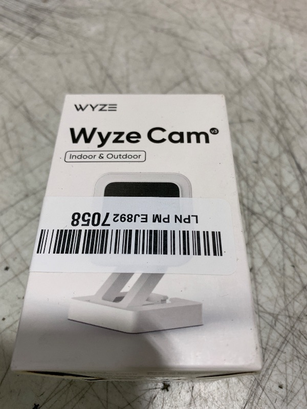 Photo 1 of WyzeCam Cam v3 Security Camera for Pets, Indoor/Outdoor Home Security Camera with 1080p Color Night Vision Motion & Sound Detection, Compatible with Alexa & Google, White, 1-Pack