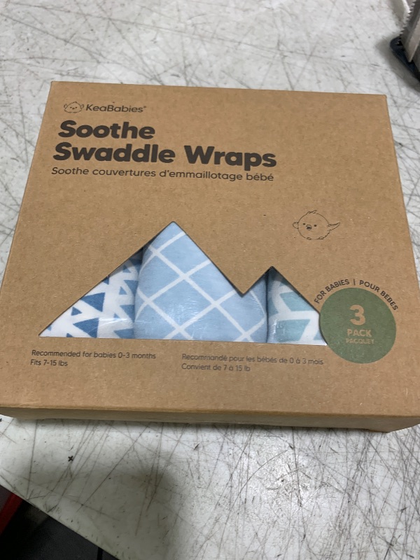 Photo 1 of 3-Pack Organic Baby Swaddle Sleep Sacks - Swaddles for Newborns, Infant 0-3 Months, Baby Girls, Boys, Soft & Snug Newborn Sleep Sack, Nursery Swaddling Blankets (Storm)