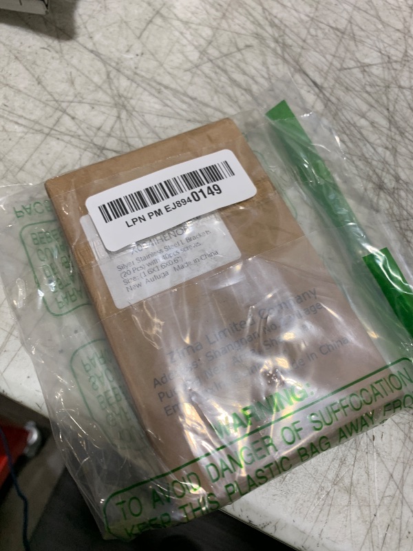Photo 1 of 20 pcs Corner Braces, L Bracket, Corner Bracket,Stainless Steel Brackets,Small Angle Brackets, Metal Brace for Wood Aufuga (Silver_1.5x1.5x0.6inch, 20pcs)