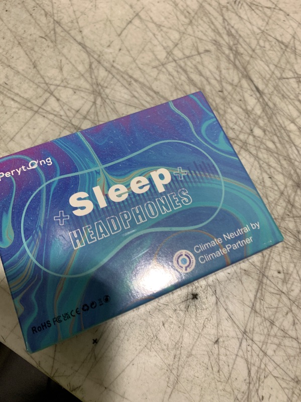 Photo 1 of Perytong Sleeping Headphones, Wireless Headband for Side Sleepers, Running, Insomniac, Travel, Meditation, DarkBlue