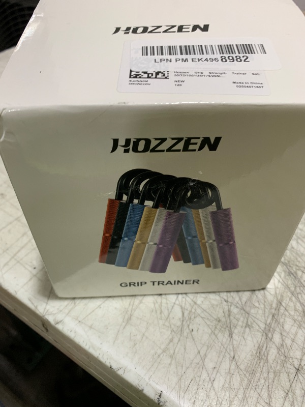 Photo 1 of Hozzen Grip Strength Trainer, 6 Pack Grip Strength Trainer Set (50-200LB), No Slip Hand Grip Strengthener, Wrist Forearm Strengthener with Grip Tape for Strength Training, Exercise, Injury Recovery