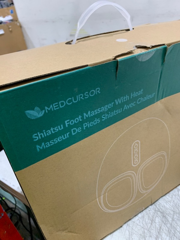 Photo 1 of Medcursor Foot Massager Machine with Heat, Delivers Relief for Tired Muscles & Plantar, Deep Kneading Therapy, Multi-Level Settings for Home, Office Use, Size up to 13", FSA HSA Eligible