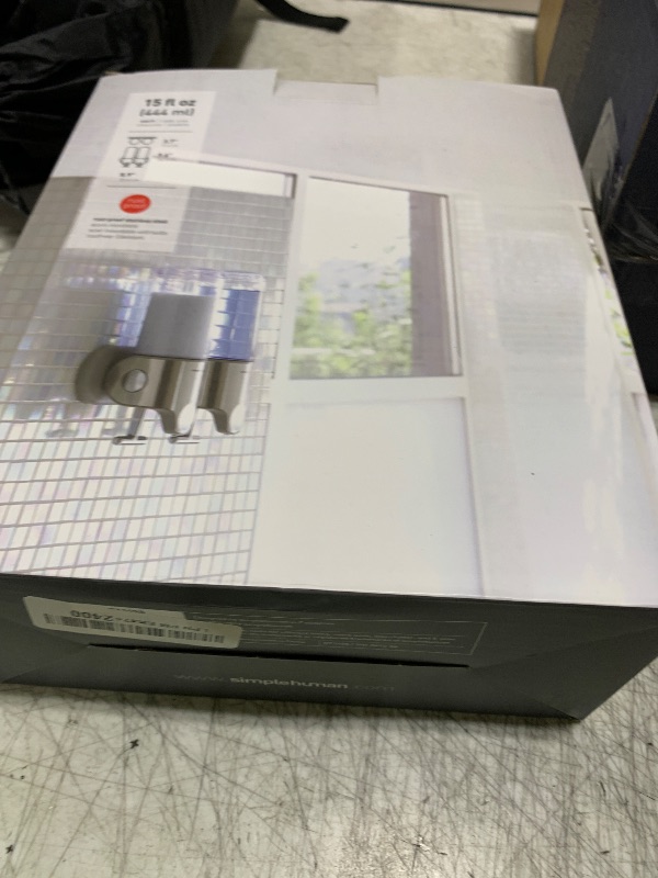 Photo 1 of SEE NOTES.......simplehuman Double Wall Mount Shower Pump, 2 x 15 fl. oz. Shampoo and Soap Dispensers, Stainless Steel