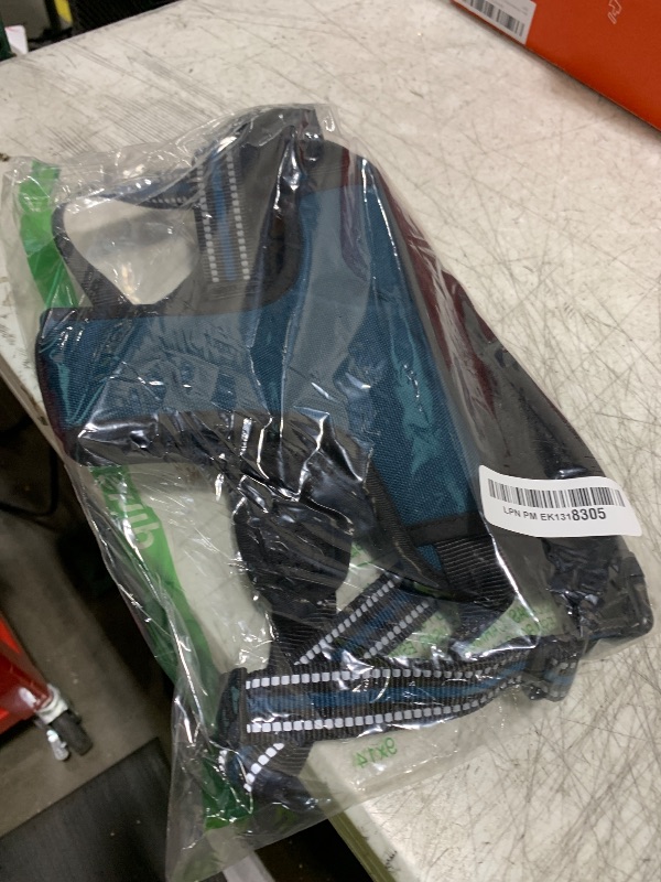 Photo 1 of rabbitgoo Dog Harness No Pull with 2 Leash Clips, Adjustable Soft Padded, Reflective Oxford No Choke Pet Vest with Easy Control Handle for Large Dogs, Blue Coral, XL