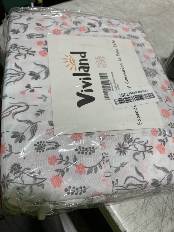 Photo 1 of Viviland Floral Queen Sheet Set - 4 Piece Vintage Cute Red Flower Patterned Bed Sheets - Soft, Breathable Microfiber Sheets with Deep Pocket, Non-Slip Fitted Sheets & Pillowcases