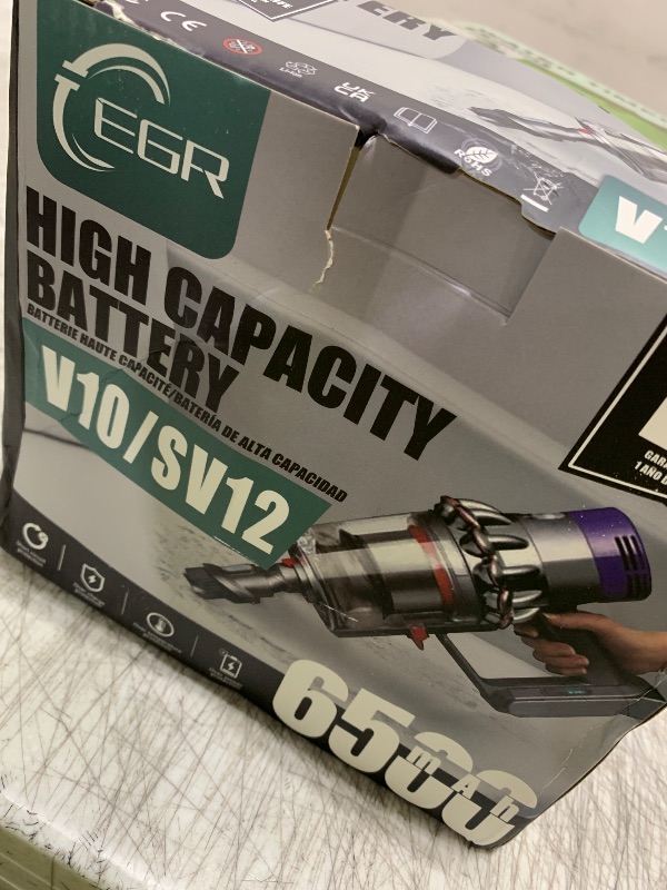 Photo 1 of EGR High Capacity 6500mAh V10 Battery Replacement Compatible with V10 Animal V10 Absolute V10 Fluffy V10 Motorhead SV12 Cordless Stick Vacuum Cleaner (Not Fit SV10)