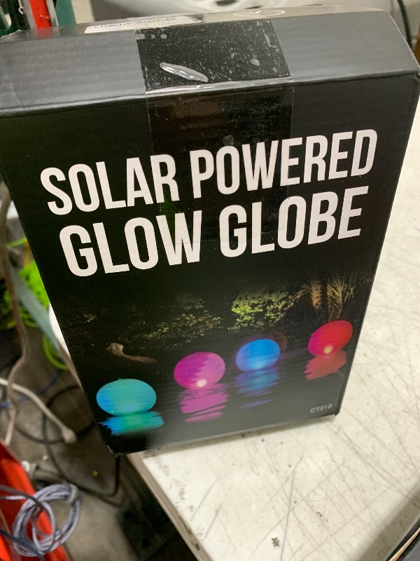 Photo 1 of Rukars Floating Ball Pool Light Solar Powered 4 PCS, 14 Inch Inflatable Hangable IP68 Waterproof Rechargeable Color Changing Led Glow Globe Pool