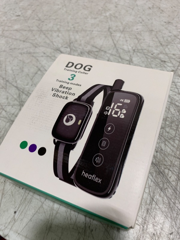Photo 1 of Heaflex Electric Dog Training Collar with a 2600FT Remote Range, Rechargeable and Waterproof, Features 3 Training Modes and Security Lock for Dogs of All Breeds and Sizes