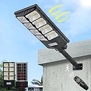 Photo 1 of Viruhaka Solar Outdoor Lights,448LEDs Street Lights with 20000LM Hight Brightness, IP66 Waterproof Security Flood Light, Dusk to Dawn Solar Street Lights,for Exterior Wall, Patio, Yard, Deck, Garden
