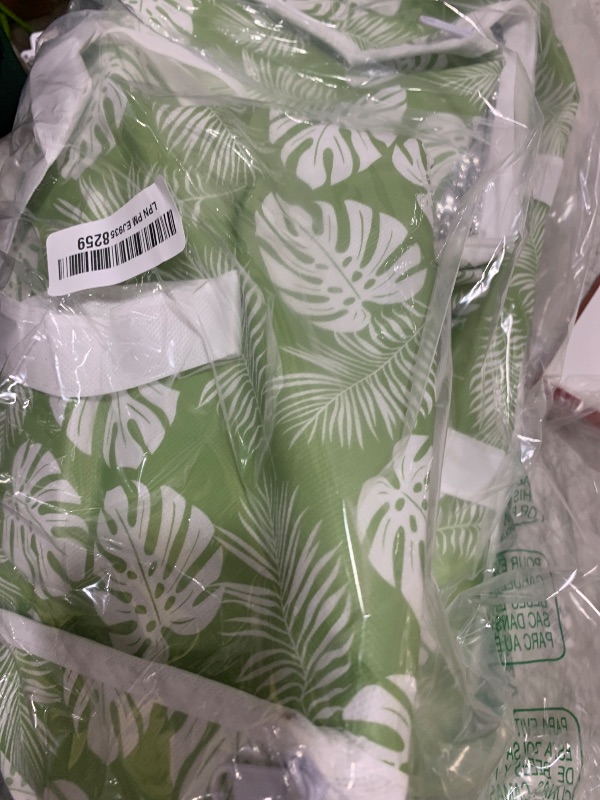 Photo 1 of Bodaon 1-Pack Insulated Reusable Grocery Shopping Bags, X-Large Picnic Cooler Bag with Zipper Zippered Top Cold, Green-Leaf