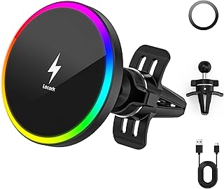 Photo 1 of for Magsafe Car Mount, 15W Magnetic Wireless Charger for iPhone, Magsafe Air Vent Car Holder Charger for iPhone 16 Pro Max/16/15/14 13 12, Samsung S25/S25+/Ultra, RGB LED Design
