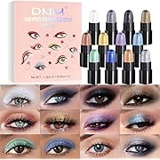 Photo 1 of AMY'S DIARY Capsule Eyes hadow Sticks Set 12 Colors, Waterproof Smoky Eye Pencils, White, Black, Purple, Blue, Green pencil eye shadow palette makeup for woman (Set01)
