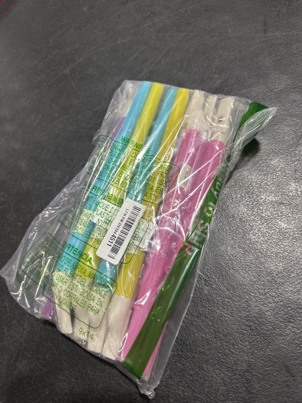 Photo 1 of Rhode Island Novelty 11 Inch Plastic Flutes Assorted Colors One Dozen