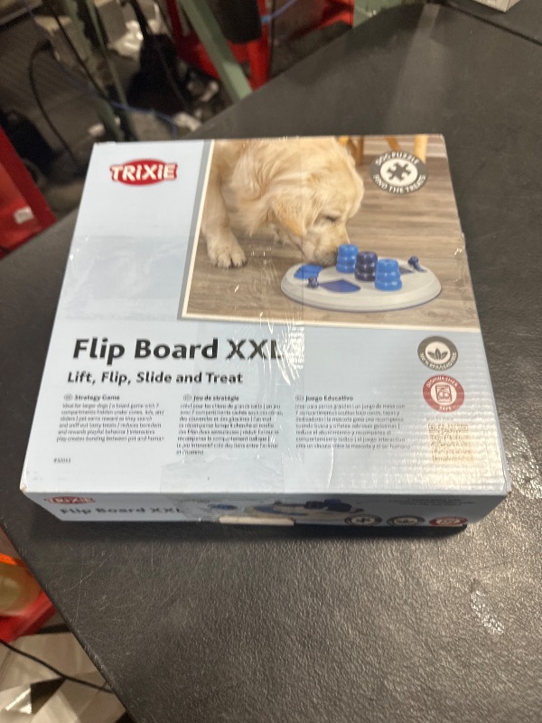 Photo 1 of TRIXIE Flip Board XXL Dog Enrichment Toy, Intermediate Level 2 Dog Puzzle, Interactive Treat Game for Large Dogs