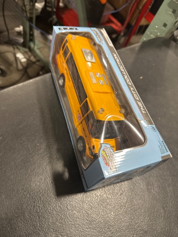 Photo 1 of CORPER TOYS School Bus Toy Die Cast Vehicles Yellow Large Alloy Pull Back 9'' Play Bus with Sounds and Lights for Kids
