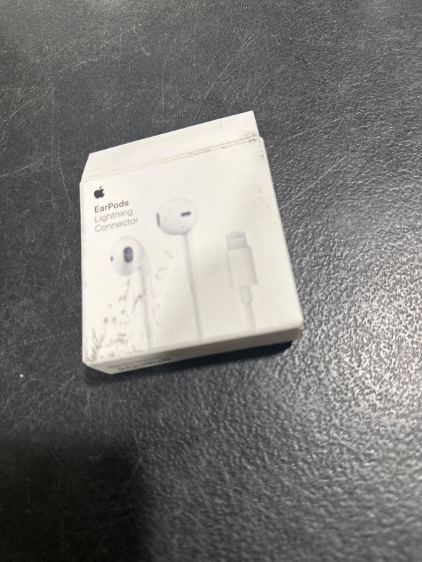 Photo 1 of Apple EarPods Headphones with Lightning Connector, Wired Ear Buds for iPhone with Built-in Remote to Control Music, Phone Calls, and Volume