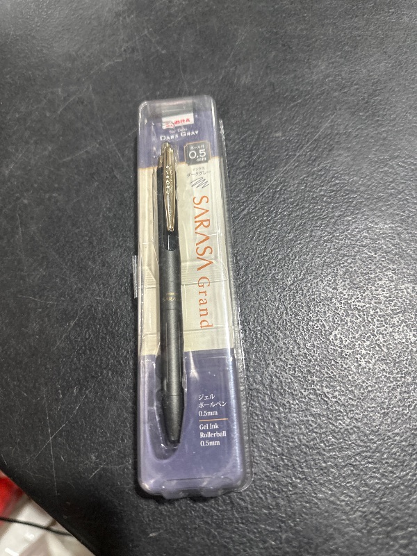 Photo 1 of Zebra Gel Ballpoint Pen, Sarasa Grand 0.5mm Vintage Color, Dark Gray (P-JJ56-VDG)
