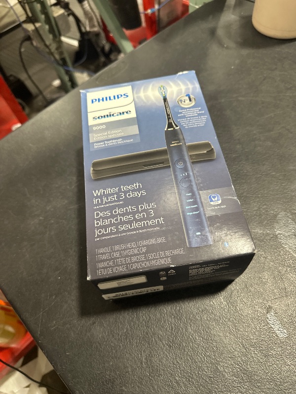 Photo 1 of PHILIPS Sonicare 9000 Special Edition Rechargeable Toothbrush, Blue/Black, HX9911/92