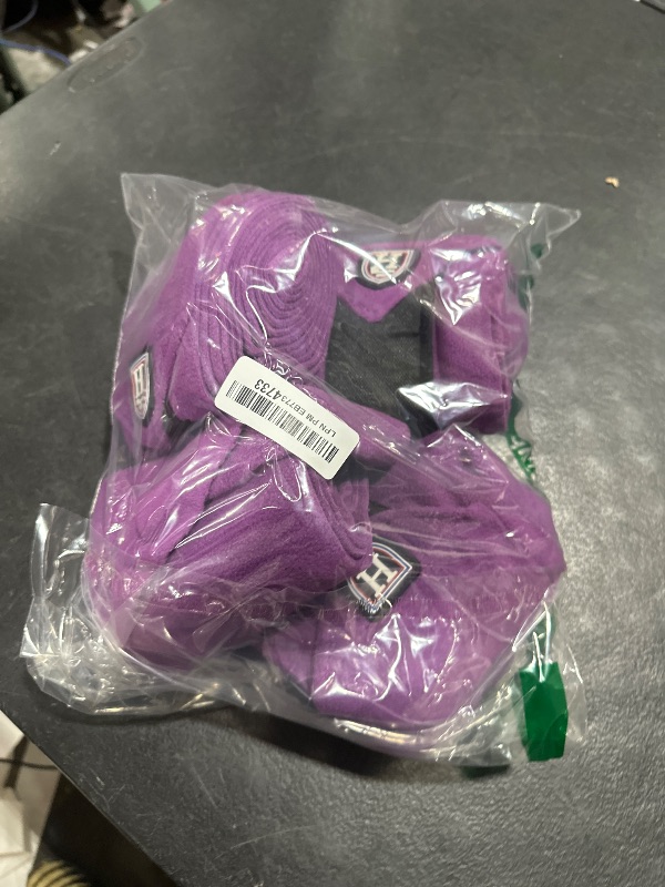 Photo 1 of Harrison Howard Essential Horse Polo Leg Wraps Soft Fleece Leg Bandage for Horse Set of 4 Purple Medium