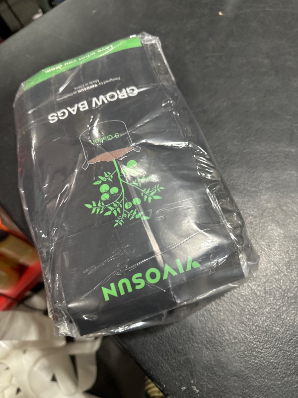 Photo 1 of VIVOSUN 5-Pack 5 Gallon Grow Bags Heavy Duty 300G Thickened Nonwoven Plant Fabric Pots with Handles