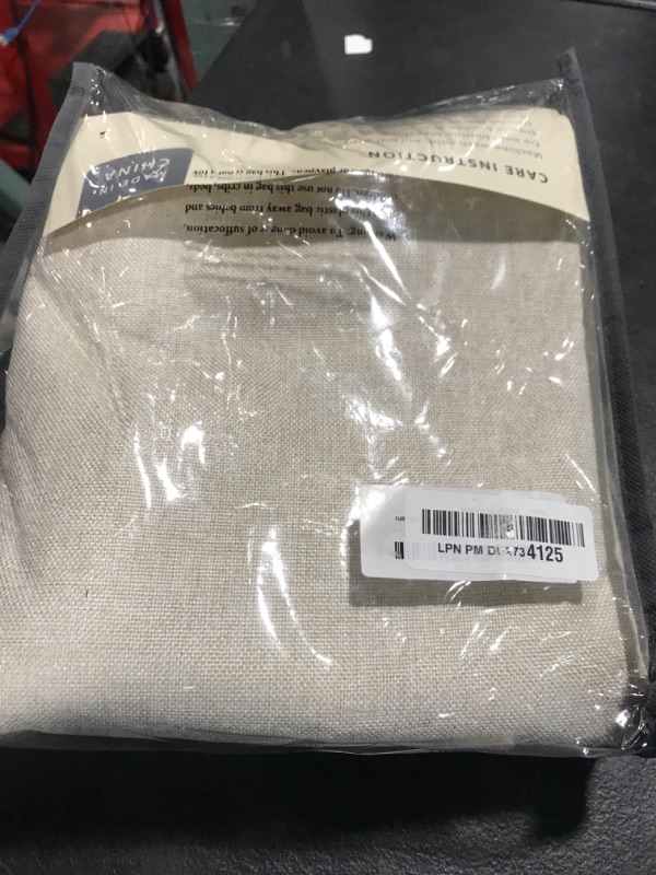 Photo 1 of 100% Blackout Shield Linen Blackout Curtains for Bedroom 84 Inches Long, Back Tab/Rod Pocket Living Room Drapes, Thermal Insulated Blackout Curtains 2 Panels Set, 50" W x 84" L, Cream