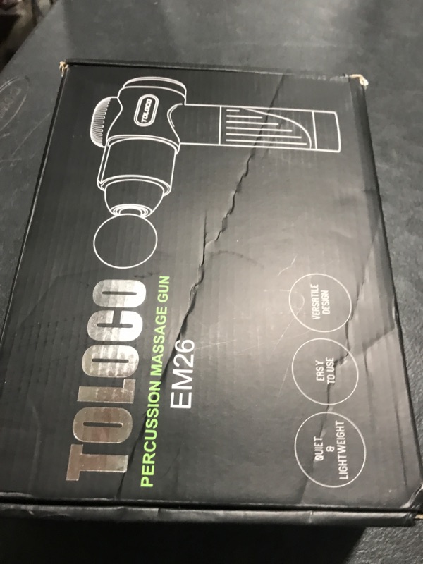 Photo 1 of TOLOCO Massage Gun, Deep Tissue Back Massager for Athletes with 10 Massage Heads, Electric Muscle Percussion Massager for Any Pain Relief, FSA and HSA Eligible, Gifts for Fathers Day, Grey
