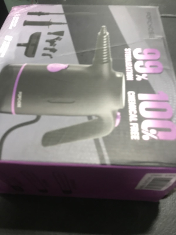 Photo 1 of POPCHOSE Handheld Steam Cleaner for Home, Portable Pressurized Steamer for Cleaning Grout, Surfaces, Bathroom, Couch, 20S Fast Heat Up, 12 Accessories, Steam Adjustable, Safety Lock, Graypurple