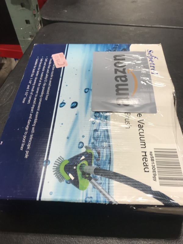 Photo 1 of Sepetrel Upgrade Pool Vacuum Head with Side Brush & Universal Rotatable Hose Adapter,Weighted Triangular Shape(Safe for Vinyl Liner Pool)