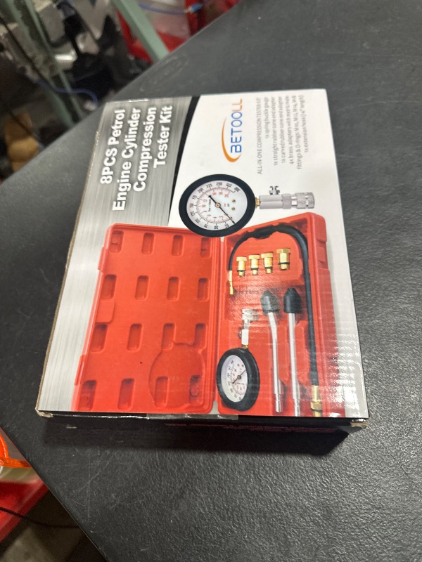 Photo 1 of BETOOLL HW0130 8pcs Petrol Engine Cylinder Compression Tester Kit Automotive Tool Gauge