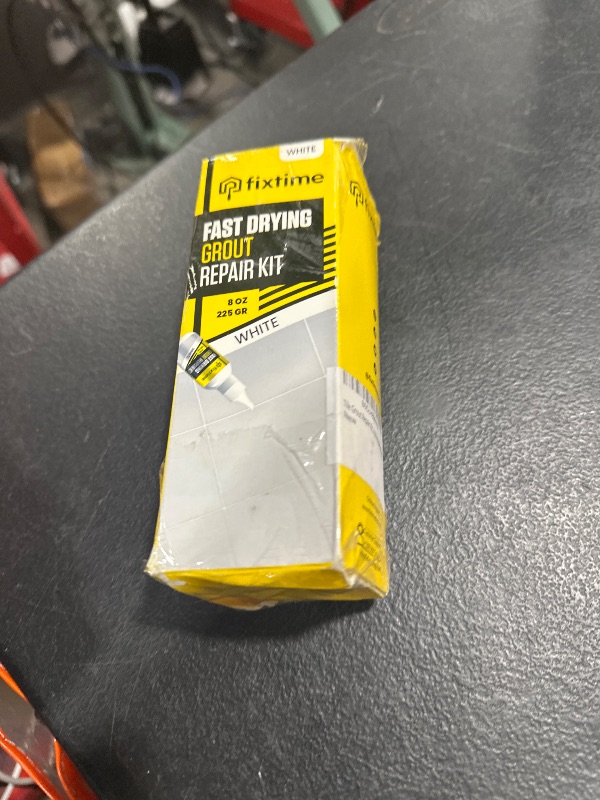 Photo 1 of Grout Repair Kit - White Grout Filler Tube - Grout Crack Repair, Premixed Grout Filler Repair, Fast Drying Grout Sealer for Floor Tile - Spatula Included (White, 8oz)