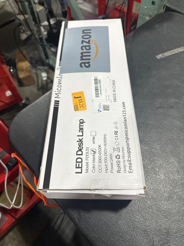 Photo 1 of Micomlan Led Desk Lamp with Clamp, Architect Desk Lamp for Home Office with Atmosphere Lighting, 24W Ultra Bright Auto Dimming Computer Light Stepless Dimming and Tempering LED Table Light