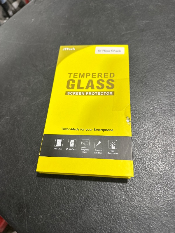 Photo 1 of JETech Screen Protector for iPhone 13 Pro Max 6.7-Inch, Tempered Glass Film with Easy-Installation Tool, Case-Friendly, HD Clear, 2-Pack