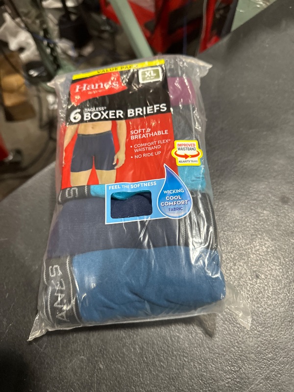 Photo 1 of Hanes Mens Underwear Briefs, Cool Dri Moisture-wicking Cotton No-ride-up For Men, Multi-packs Available Boxer, 6 Pack - Dyed Assorted, X-Large US