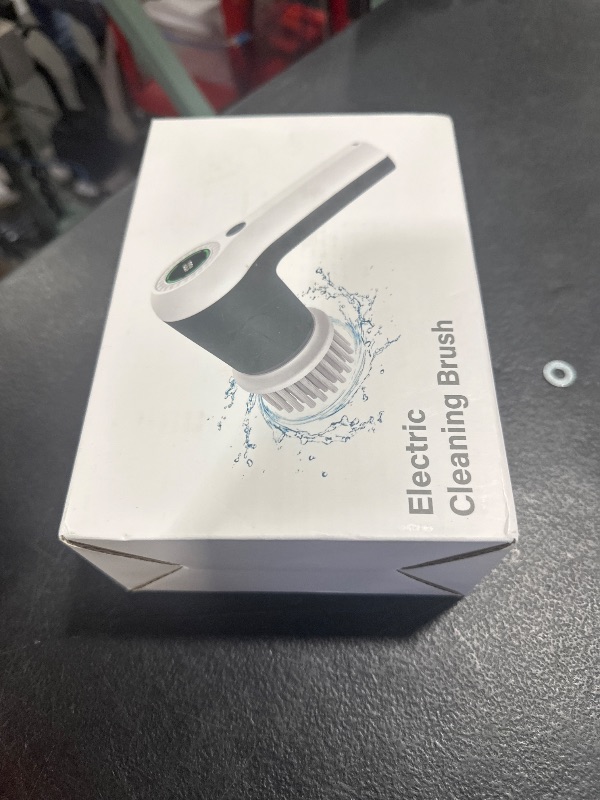Photo 1 of PUFTEM Electric Spin Scrubber, Cordless Shower Scrubber with Battery Level Display, 2 Speeds Electric Scrubber for Cleaning with 6 Replaceable Heads, Cleaning Brush for Bathroom/Sink/Window