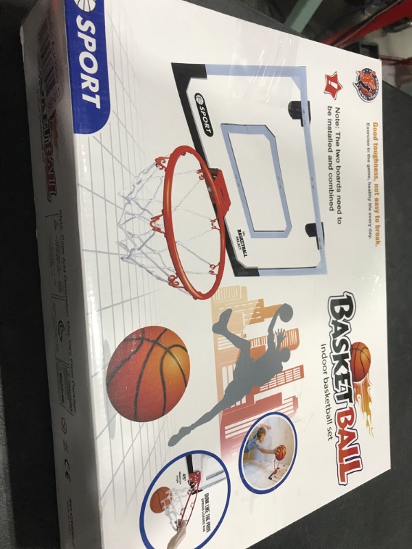 Photo 1 of Upgrade Basketball Hoop Set - Extra Large 26" x 17" Pro Indoor Basketball Hoop for Door & Wall with 2 Balls, Complete Accessories, Basketball Toy Gift Perfect for Boys Girls Teens Adults