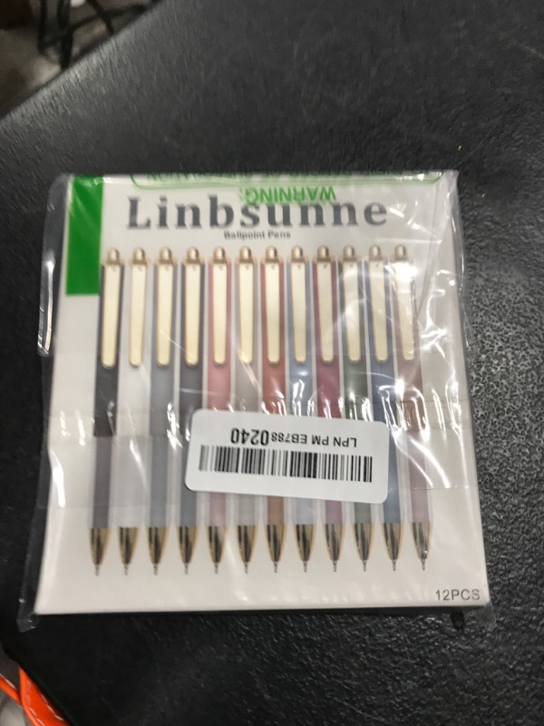 Photo 1 of Linbsunne Ballpoint Pens Black Medium Point 1mm Pen with Super Soft Grip Ball Point Pen for Men Women Retractable Pens