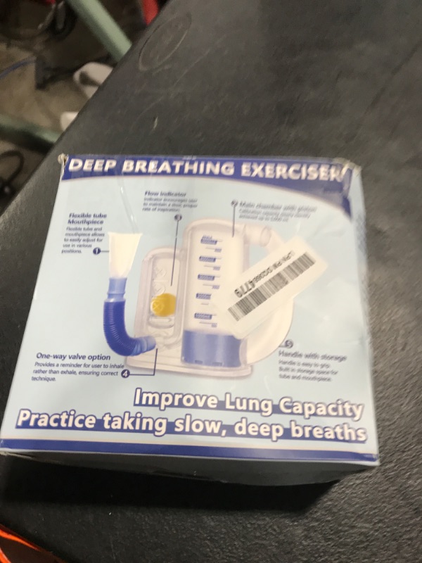 Photo 1 of Incentive Spirometer Adult, Breathing Exercise Device for Lungs, Deep Breathing Trainer for Adults - 5000ml Volume Measurement with Flow Rate Indicator