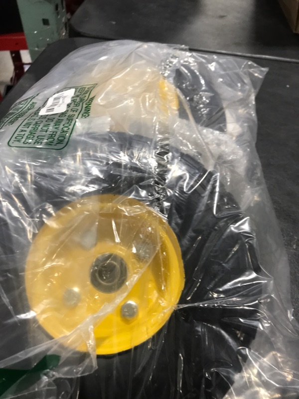 Photo 1 of (2-Pack) 10-Inch Solid Rubber Tire Wheels - Replacement 4.10/3.50-4" Tires and Wheels Flat Free with 5/8" Axle Bore Hole Bearings, 2.17" Offset Hub -Perfect for Hand Truck, Wheelbarrow, Gorilla Cartslpnpmdv1798945
