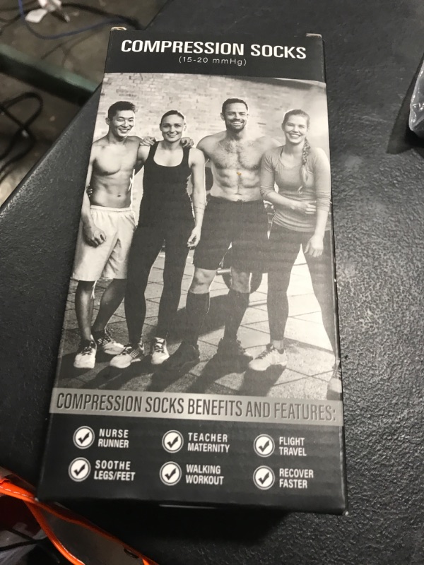 Photo 1 of CHARMKING Compression Socks for Women & Men Circulation (3 Pairs) 15-20 mmHg is Best Athletic for Running, Flight Travel, Support, Cycling, Pregnant - Boost Performance, Durability (S/M, Multi 02)