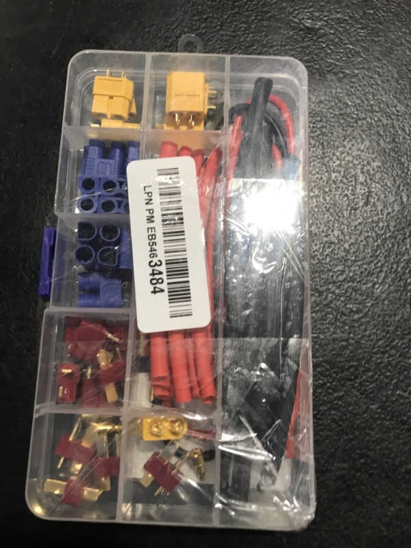 Photo 1 of FPVDrone T-Plug EC3 XT60 Male Female Connector Adapters with 14AWG Silicone Wire and Heat Shrink Tubes for RC ESC Lipo Battery Motor(52PCS)