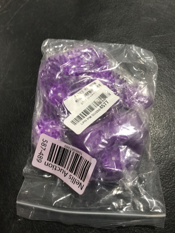 Photo 1 of Kioer Deep Tissue Massage Roller Glove for Neck, Chest, Foot, Hamstrings, Thighs, and Full Body Care 9 360-degree-roller Metal Roller Ball Beauty Body Care (Purple)