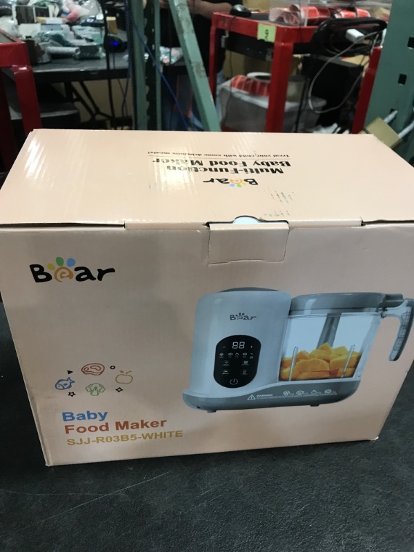 Photo 1 of BEAR 2024 Baby Food Maker | One Step Baby Food Processor Steamer Puree Blender | Auto Cooking & Grinding | Baby Food Puree Maker with Self Cleans | Touch Screen Control, White