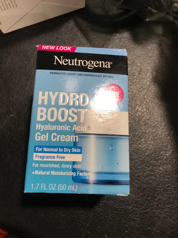Photo 1 of Neutrogena Hydro Boost Gel Cream, 48 Hr Hydration for Normal/Dry Skin, Fragrance Free, Face Moisturizer with Hyaluronic Acid, 1.7 oz. & Trial Size Hydro Boost Facial Cleanser, 0.5 fl oz