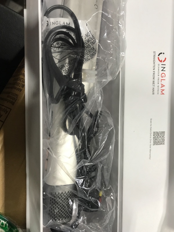 Photo 1 of IG INGLAM Air Straight, Style from Wet Hair, 200M Ionic Hair Dryer Straightener for Medium Long Hair(14”-30”), Straightener and Dryer 2 in 1, Fast Drying and Hair Straightening in One Step, Silver