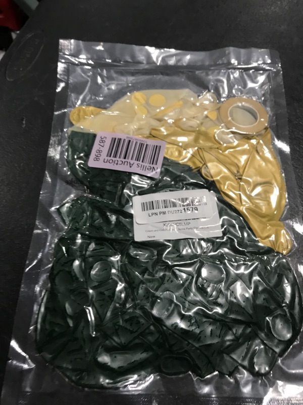 Photo 1 of Green and Gold Balloons, 50pcs 12 inch Green Gold Confetti Balloons with Gold Ribbons for Bridal Shower Christmas Birthday St. Patrick's Day Theme Party Decorations