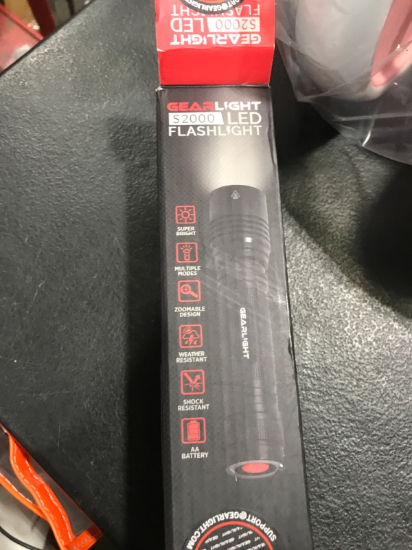 Photo 1 of GearLight S2000 LED Flashlight High Lumens - Super Bright, Powerful, Mid-Size Tactical Flashlight for Outdoor Activity & Emergency Use