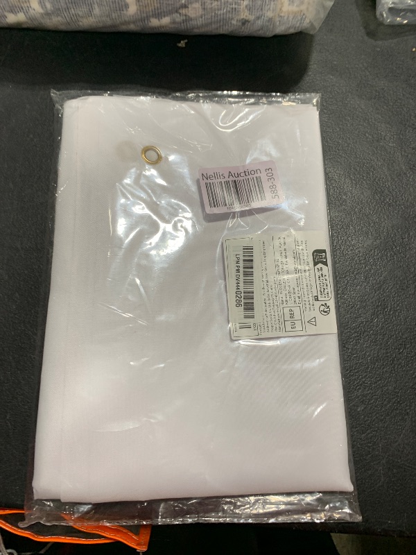Photo 1 of 2 Pieces Large Banners Signs Polyester Oxford Cloth Sublimation Banner with Rope for Indoor Wall Outdoor Easy Hang Sign DIY Banner Sign for Business Office Supply (White,2 x 4 Feet)