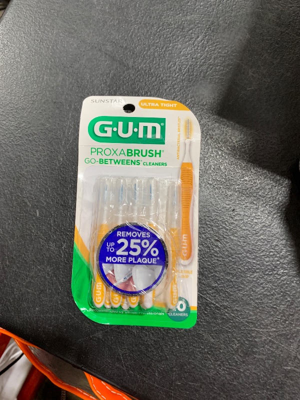 Photo 1 of GUM Proxabrush Go-Betweens - Ultra Tight - Interdental Brushes - Soft Bristled Dental Picks for Plaque Removal & Gum Health - Safe for Braces & Dental Devices, 10 Count
